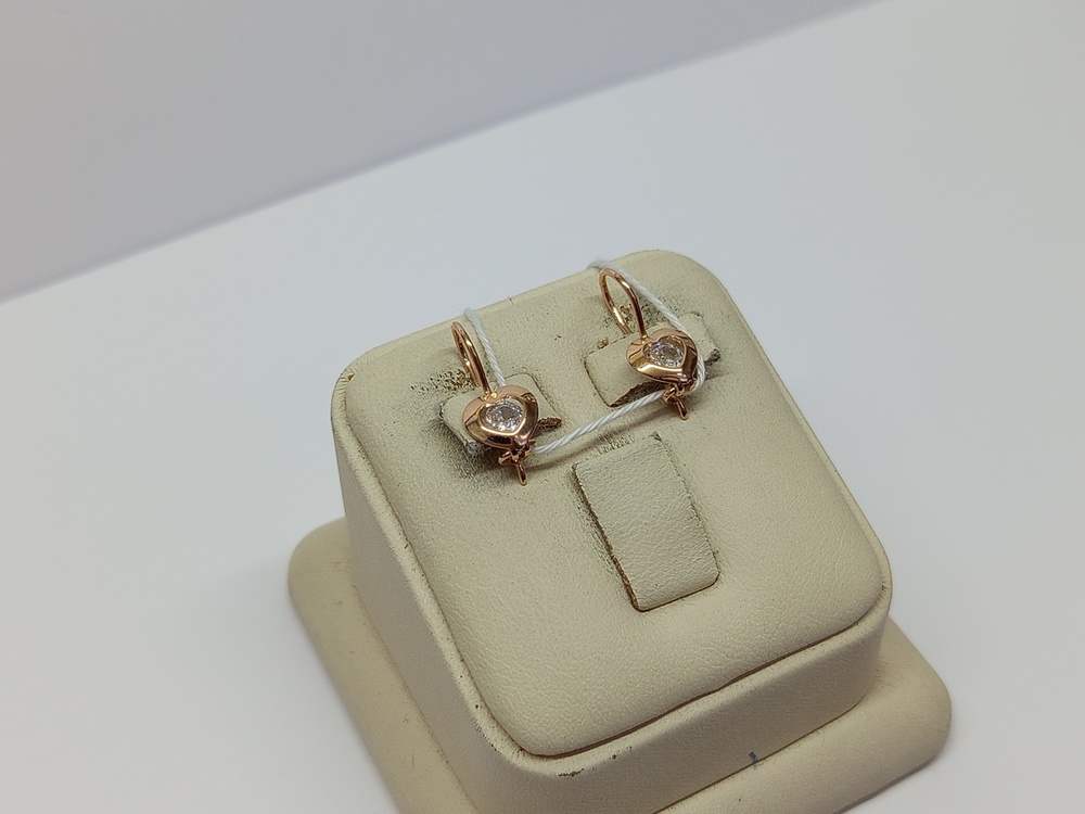 СЕРЬГИ С КАМНЕМ (Au 585)