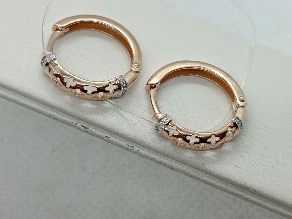 С5091 СЕРЬГИ С КАМНЯМИ (Au 585)