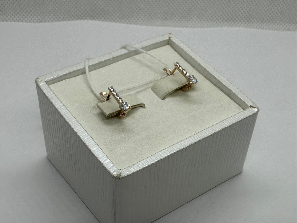 СКМИ585 СЕРЬГИ С КАМНЯМИ (Au 585)