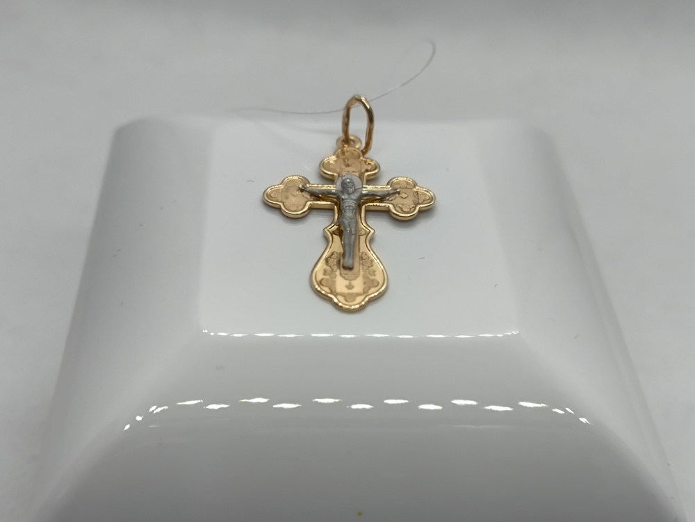 ПОДВЕСКА КРЕСТ без камня (Au 585)