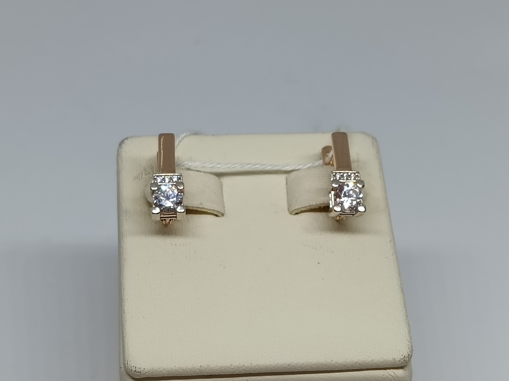 СКМИ585 СЕРЬГИ С КАМНЯМИ (Au 585)