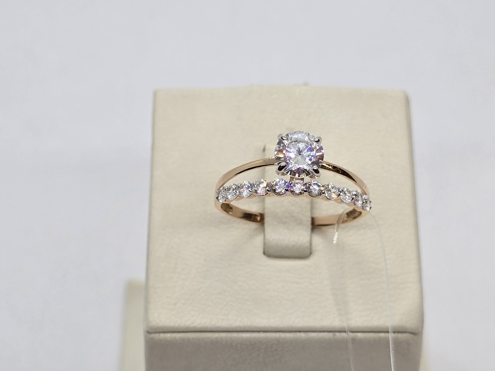 КОЛЬЦО С КАМНЯМИ (Au 585)