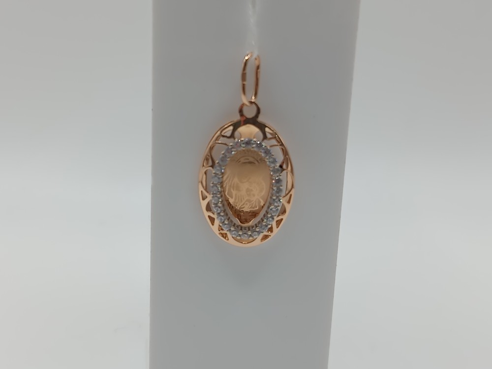 ПОДИКИ585 ПОДВЕСКА ИКОНА С КАМНЯМИ (Au 585)