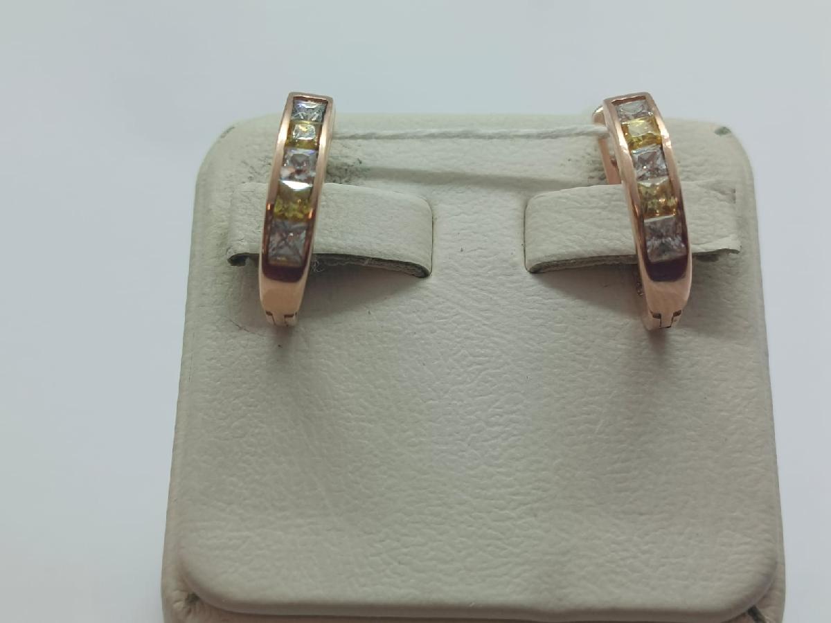 СКМИ585 СЕРЬГИ С КАМНЯМИ (Au 585)
