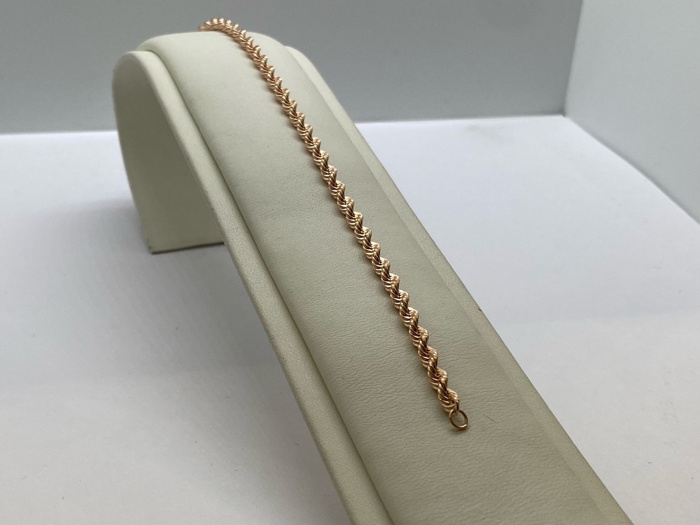 БРАСЛЕТ ПУСТОТЕЛЫЙ Веревка (Au 585)