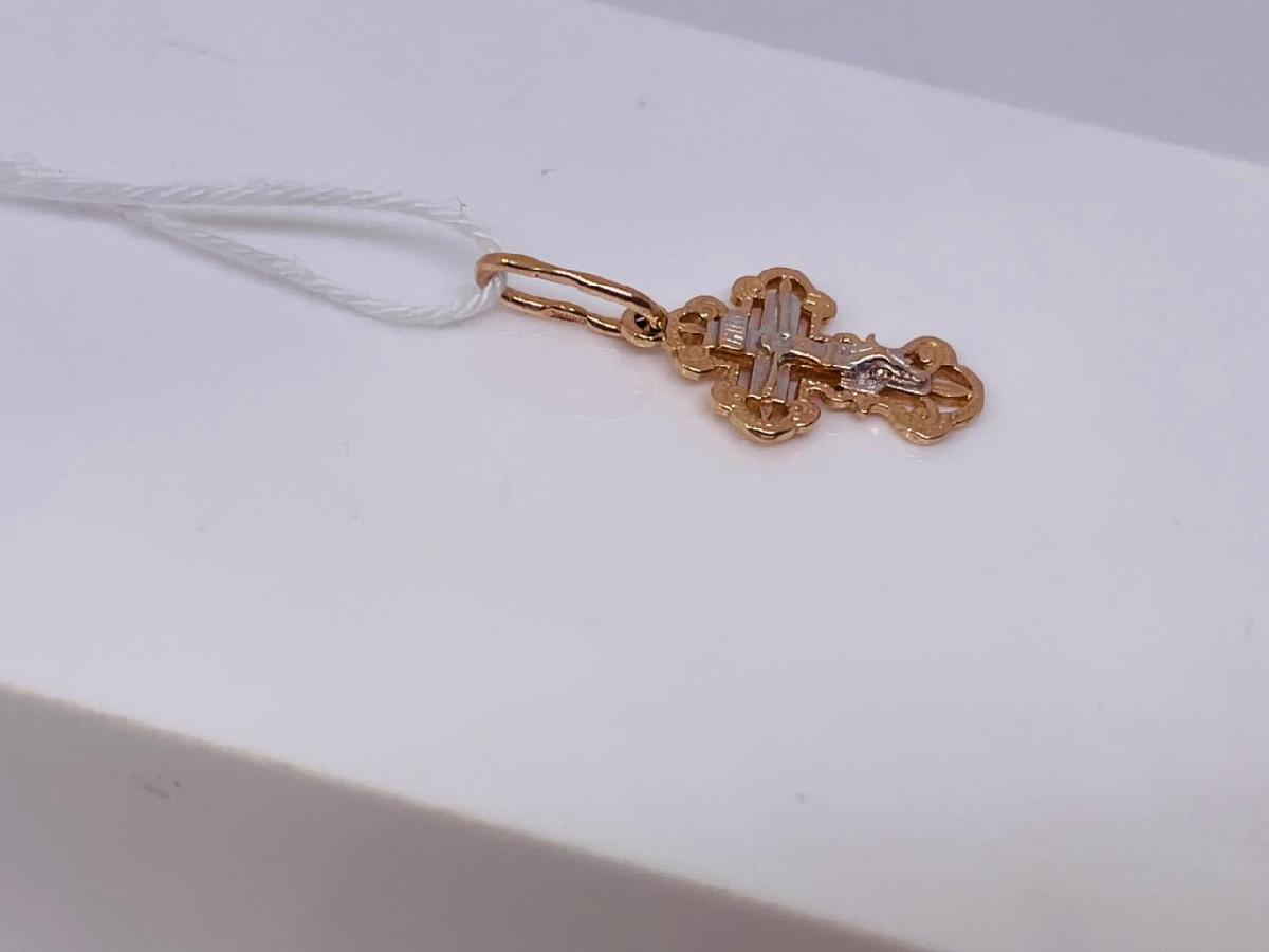 ПОДКБК585 ПОДВЕСКА КРЕСТ БЕЗ КАМНЯ (Au 585)