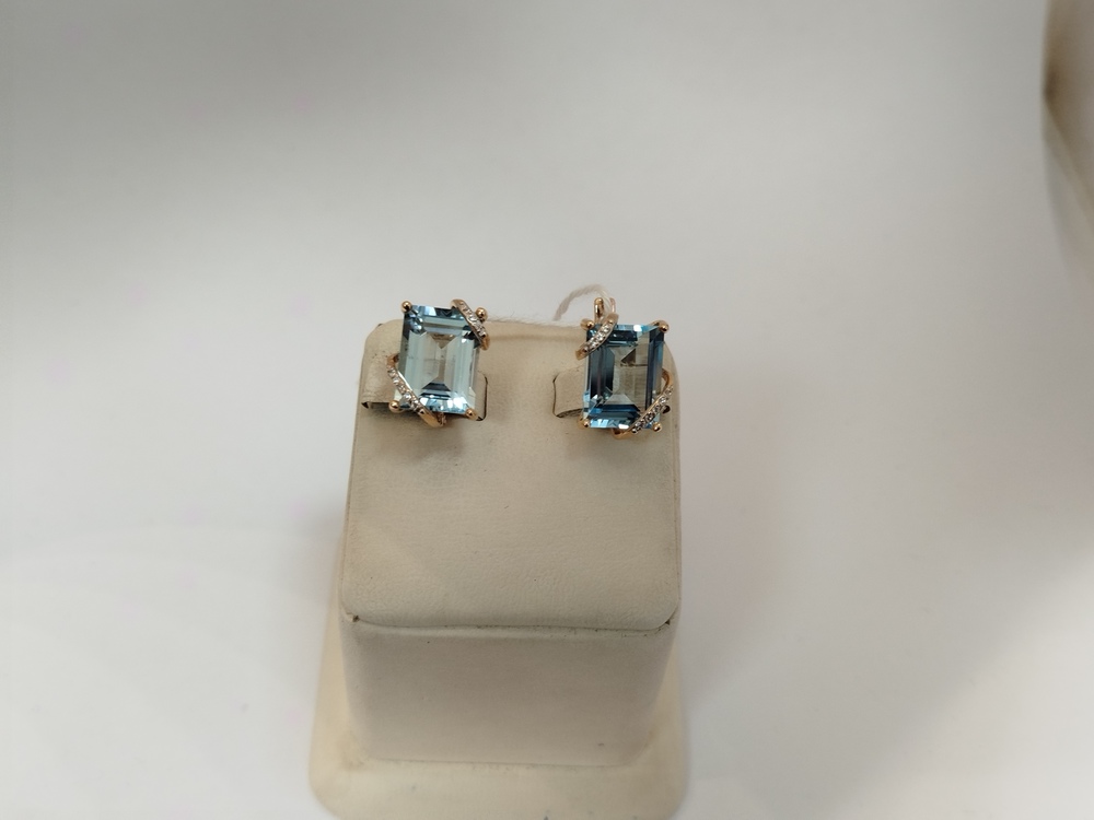 СКМИ585 СЕРЬГИ С КАМНЯМИ (Au 585)