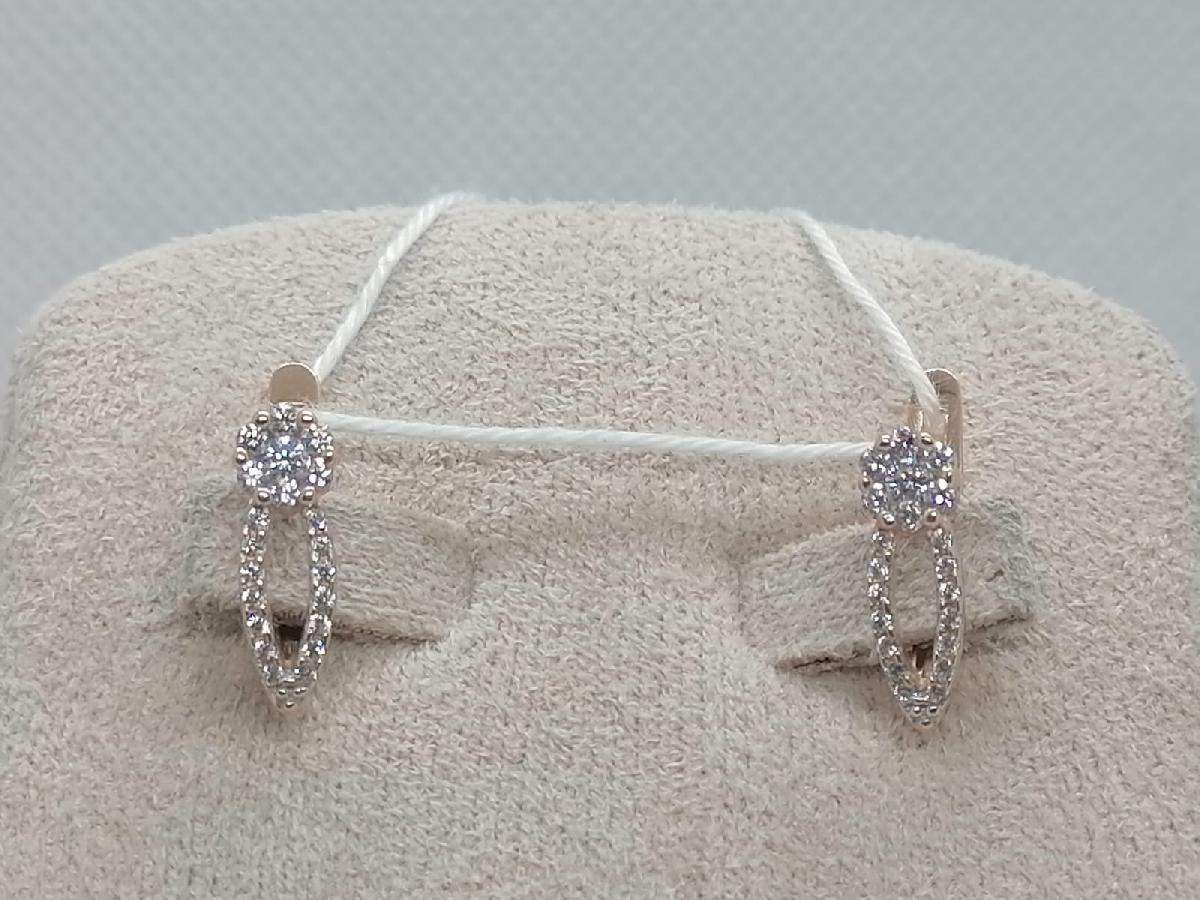СКМИ585 СЕРЬГИ С КАМНЯМИ (Au 585)