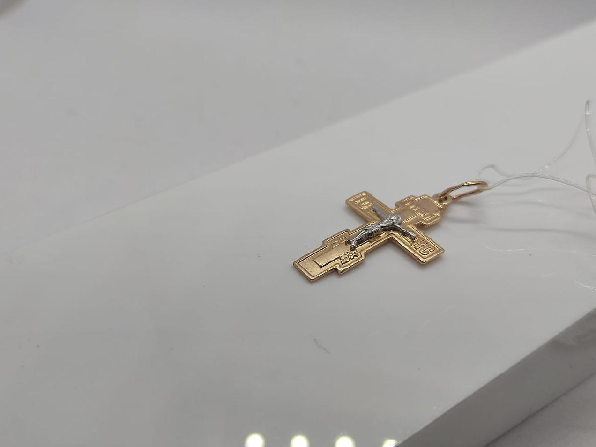 ПОДВЕСКА КРЕСТ без камня (Au 585)