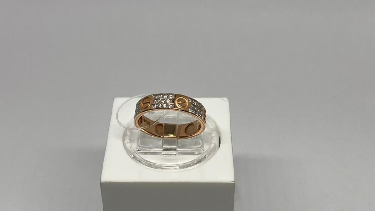 к1334 КОЛЬЦО С КАМНЯМИ (Au 585)