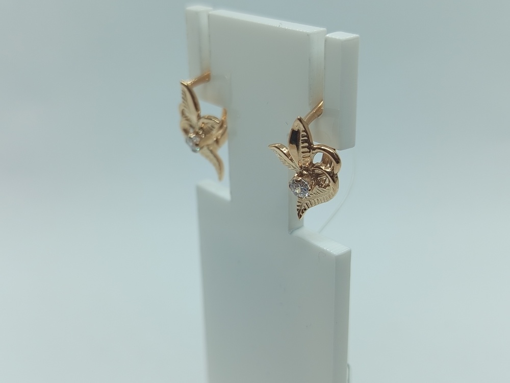 СЕРЬГИ С КАМНЕМ (Au 585)