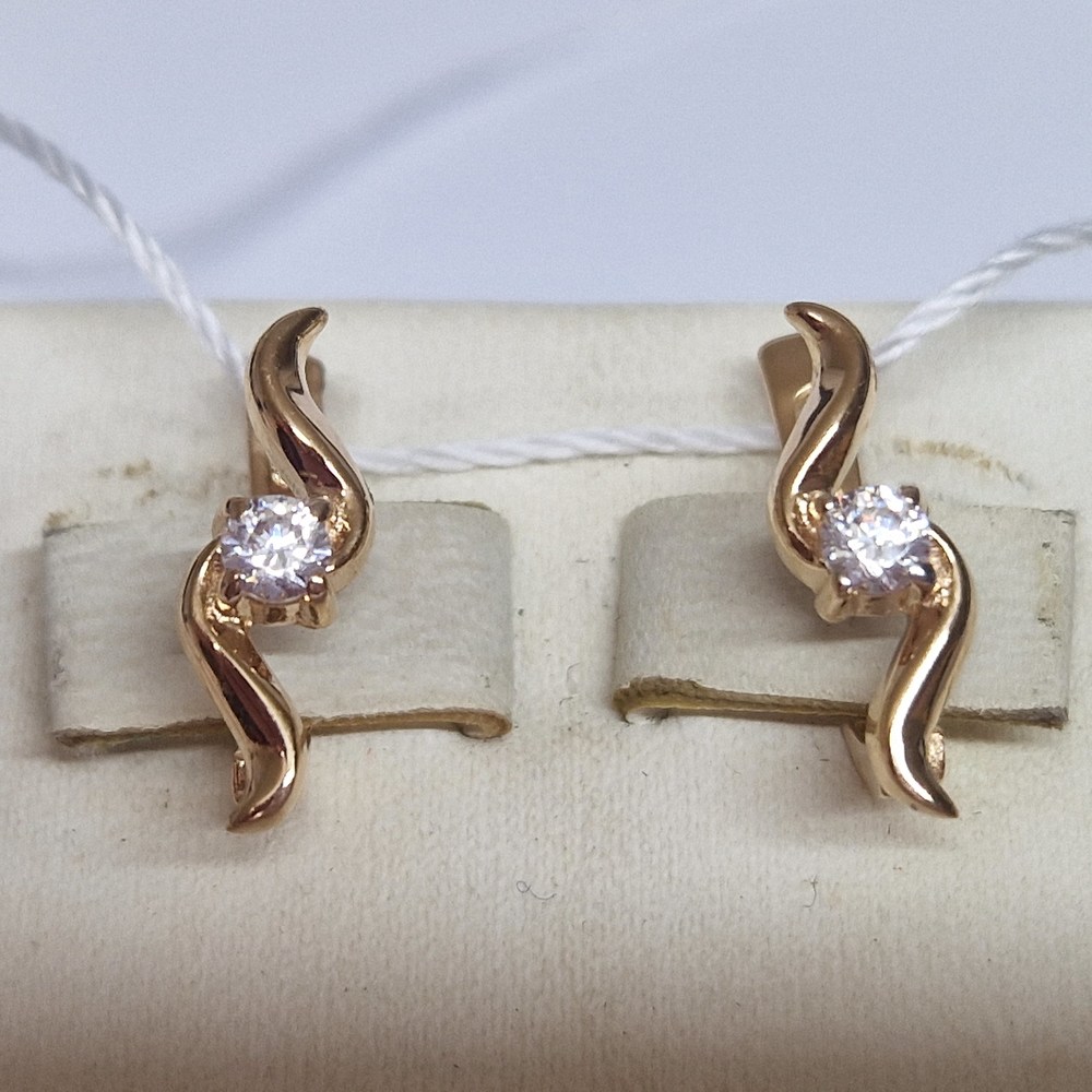 СЕРЬГИ С КАМНЕМ (Au 585)