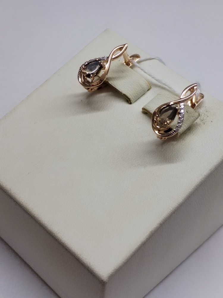 СКМИ585 СЕРЬГИ С КАМНЯМИ (Au 585)