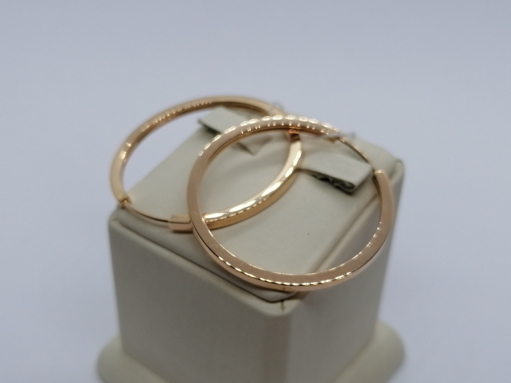 СЕРЬГИ КОНГО широкие (Au 585)