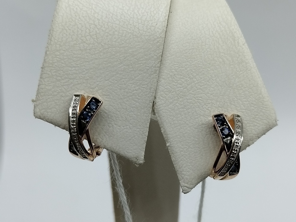 СКМИ585 СЕРЬГИ С КАМНЯМИ (Au 585)