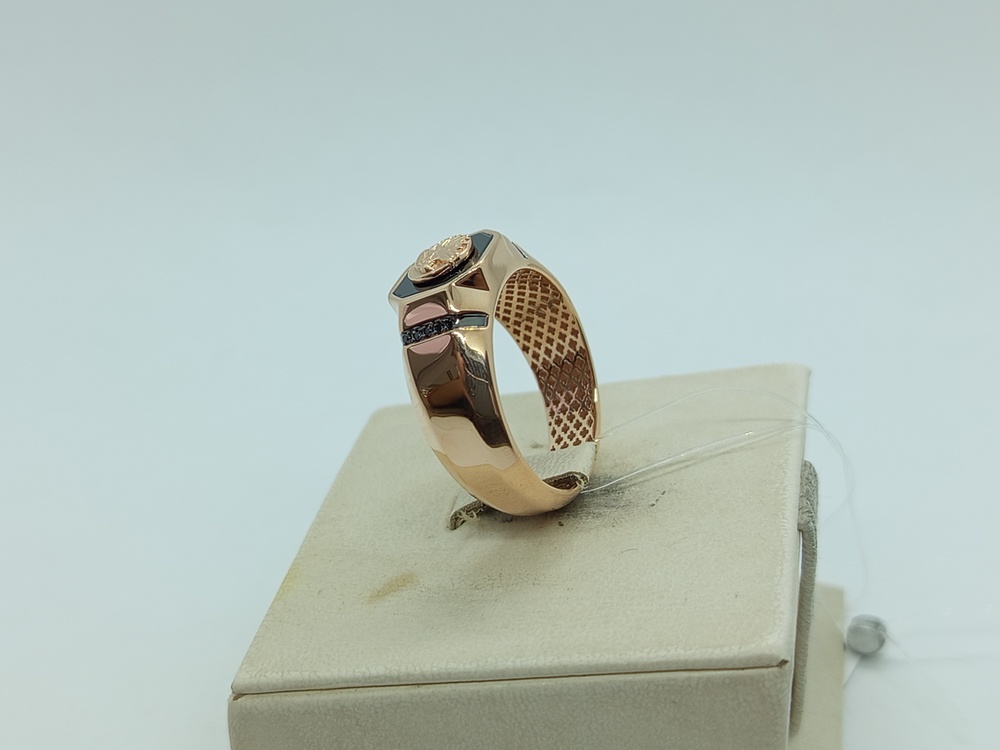 КОЛЬЦО ПЕЧАТКА с камнями (Au 585)