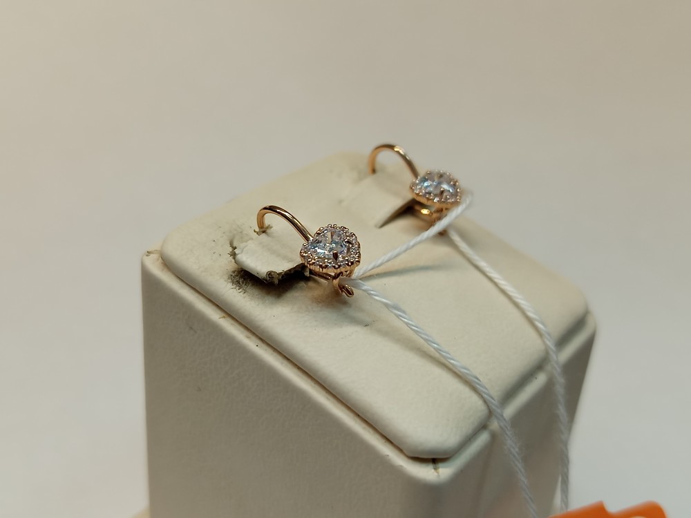 СКМИ585 СЕРЬГИ С КАМНЯМИ (Au 585)