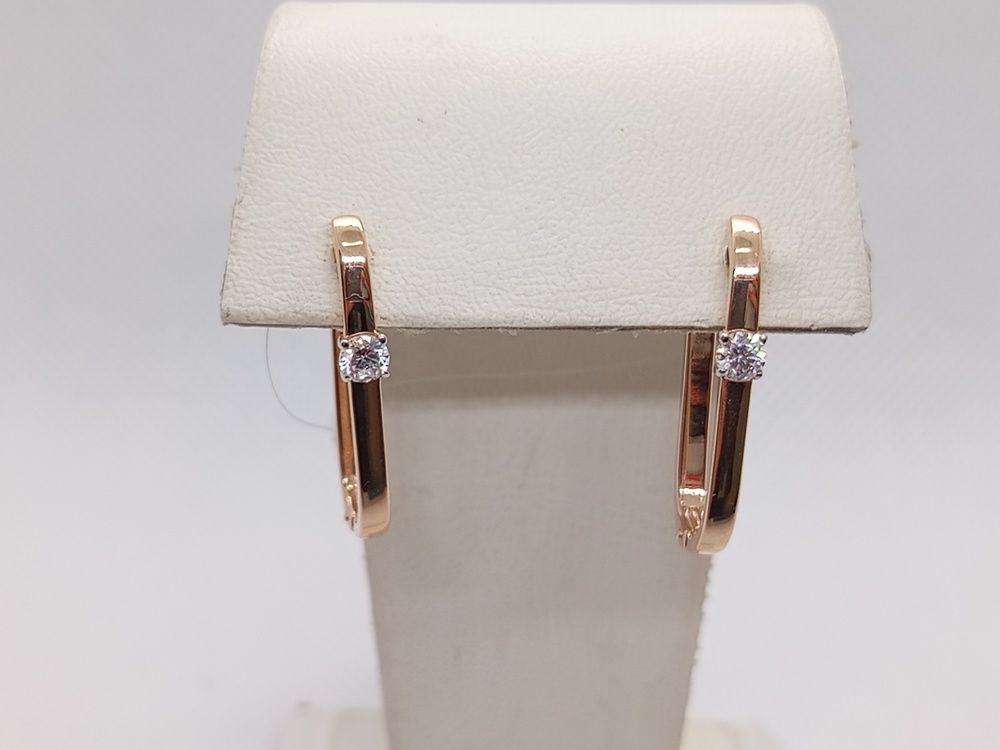 СЕРЬГИ С КАМНЕМ (Au 585)