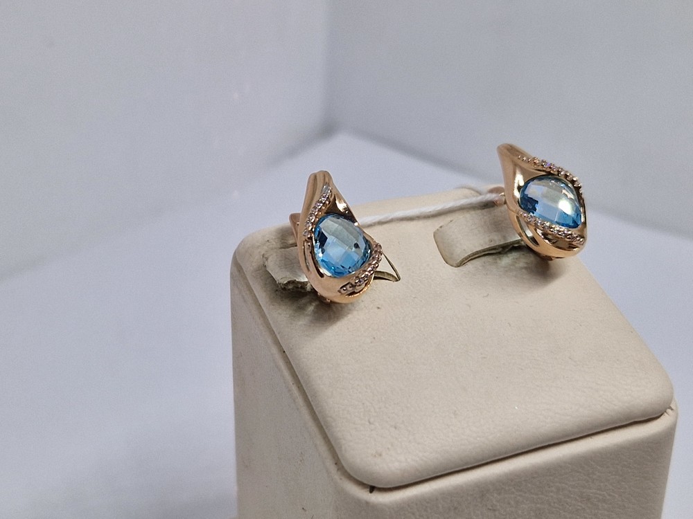 СКМИ585 СЕРЬГИ С КАМНЯМИ (Au 585)