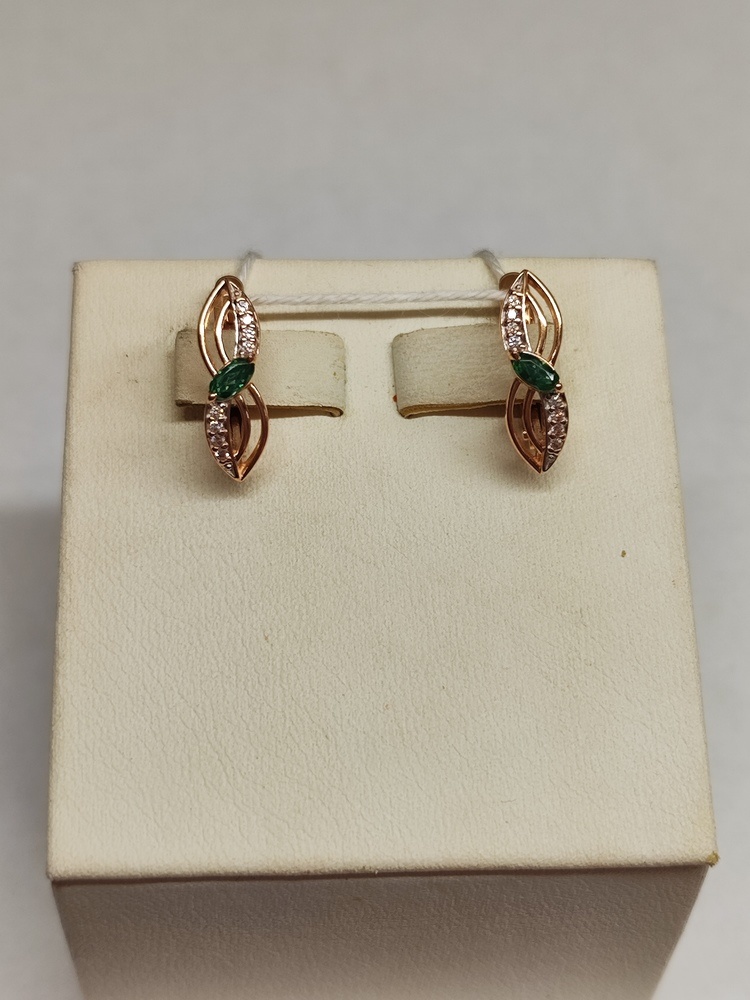 СКМИ585 СЕРЬГИ С КАМНЯМИ (Au 585)