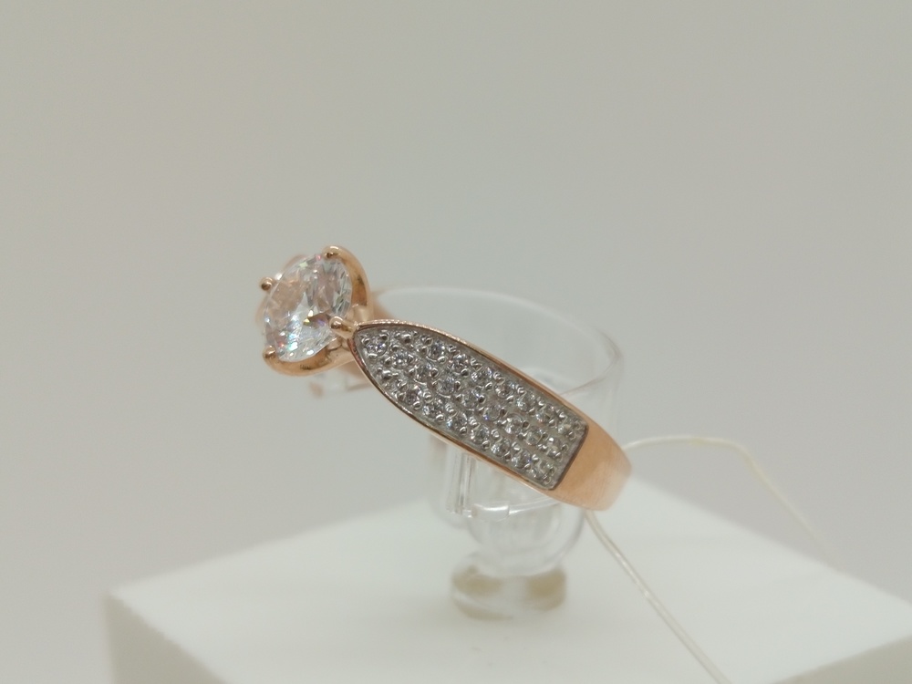 019472 КОЛЬЦО С КАМНЯМИ (Au 585)