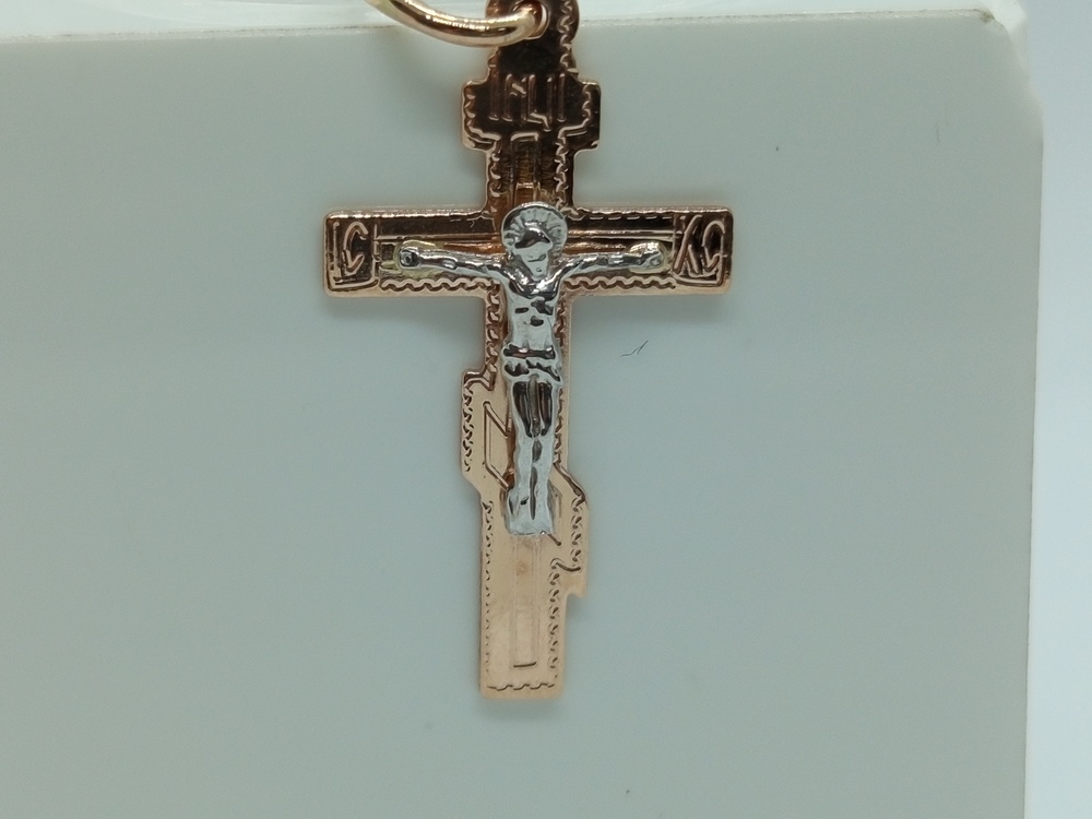 810-00268-10-00-00-02 ПОДВЕСКА КРЕСТ без камня (Au 585)