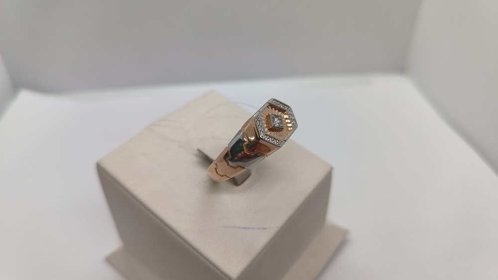 ПЕЧАТКА С КАМНЯМИ (Au 585)