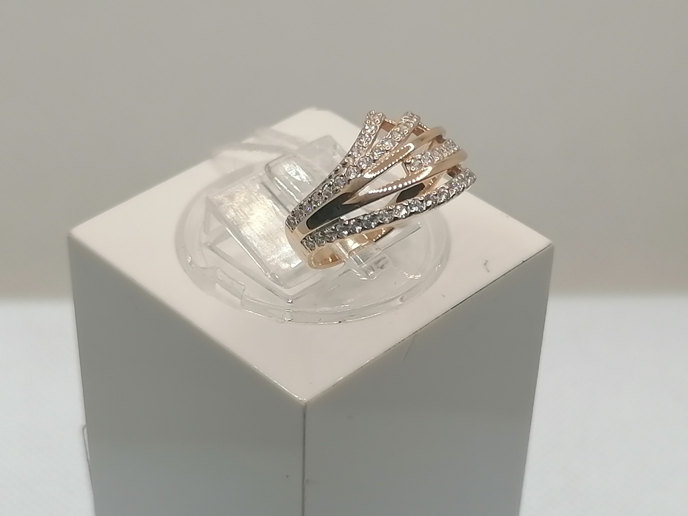 КОЛЬЦО С КАМНЯМИ (Au 585)