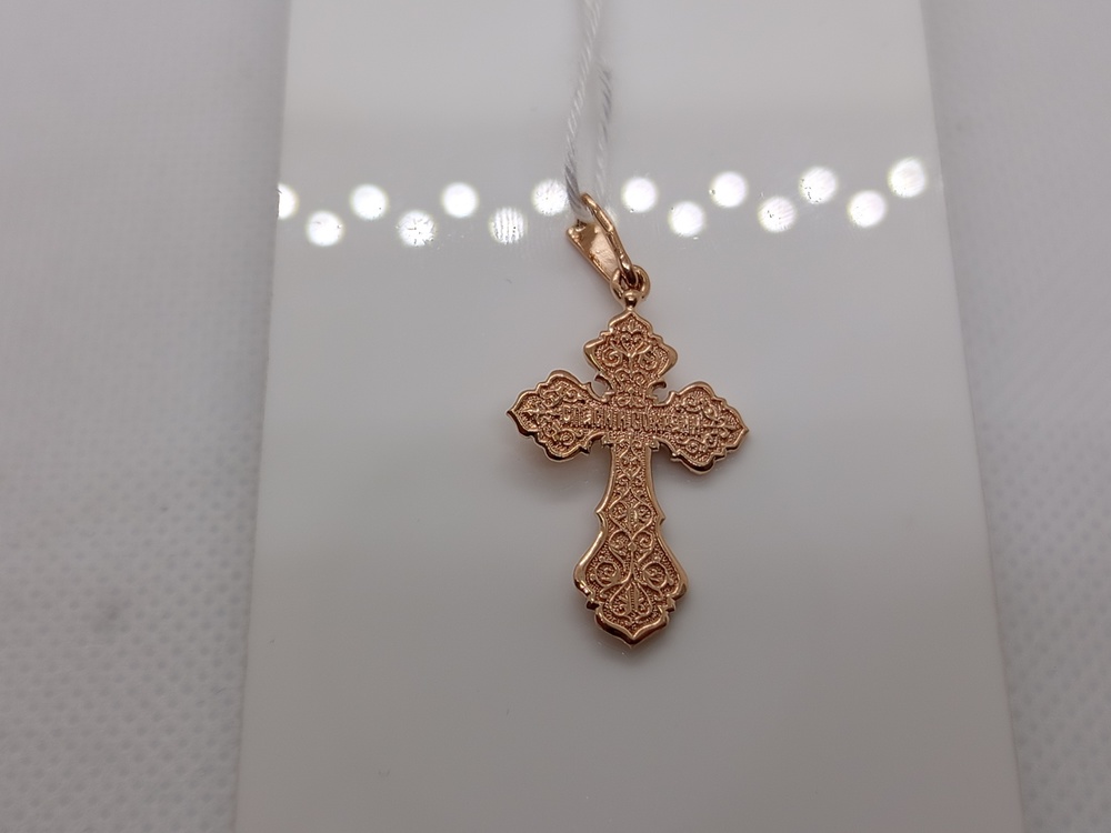 ПОДВЕСКА КРЕСТ БЕЗ КАМНЯ (Au 585)