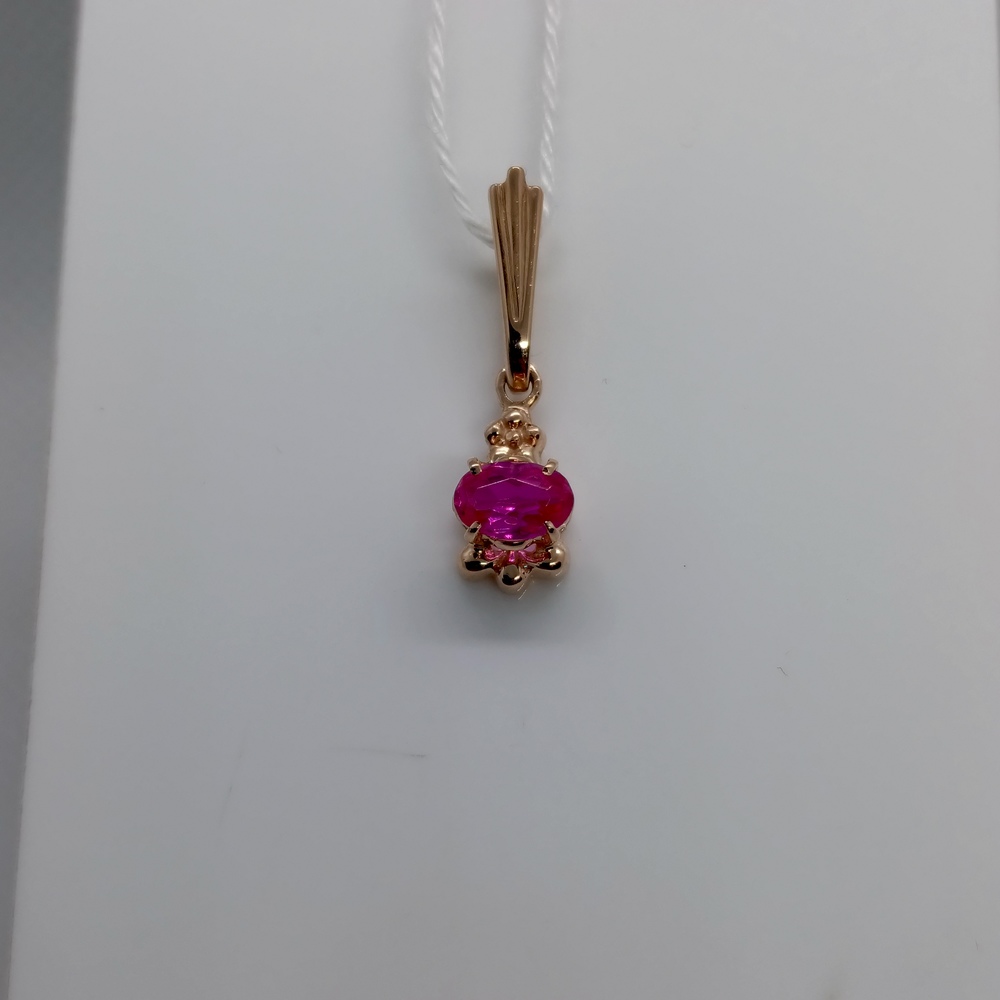 ПОДКМ583 ПОДВЕСКА С КАМНЕМ (Au 583)