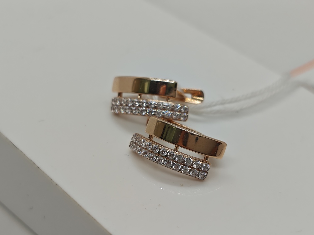 СКМИ585 СЕРЬГИ С КАМНЯМИ (Au 585)