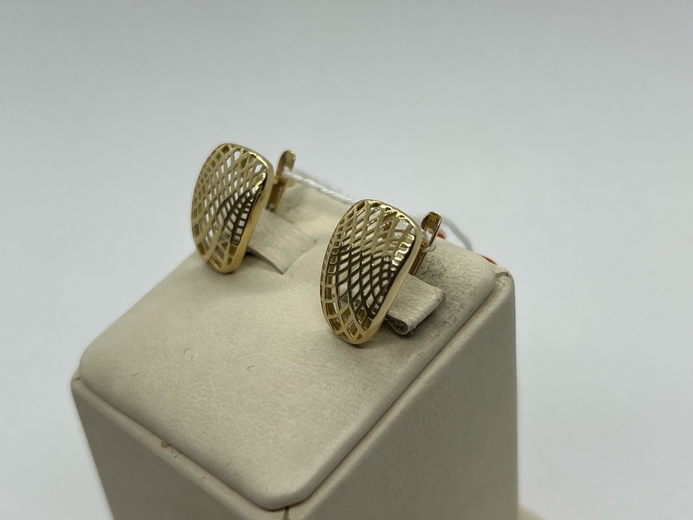 СБКМ585 СЕРЬГИ БЕЗ КАМНЯ (Au 585)