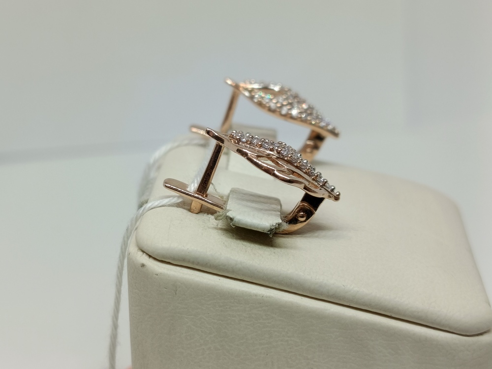 СКМИ585 СЕРЬГИ С КАМНЯМИ (Au 585)