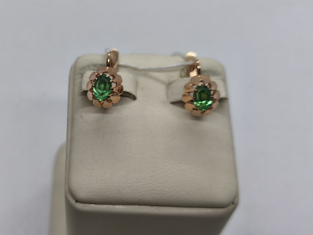 СЕРЬГИ С КАМНЕМ (Au 585)