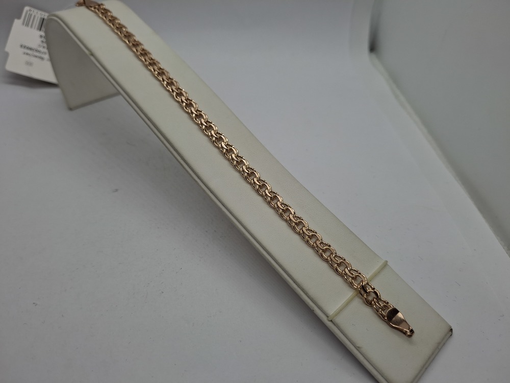 БРАСЛЕТ ПУСТОТЕЛЫЙ Бисмарк (Au 585)