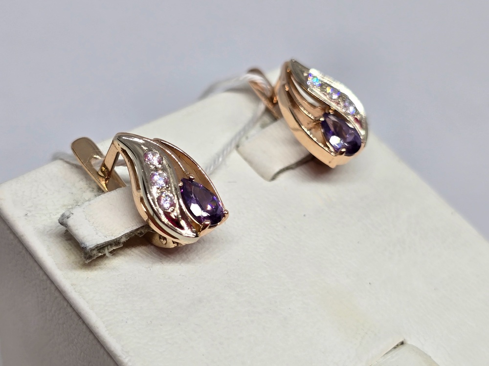 СЕРЬГИ С КАМНЯМИ (Au 585)