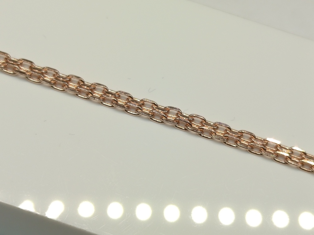 БРАСЛЕТ ПУСТОТЕЛЫЙ Бисмарк машинный (Au 585)