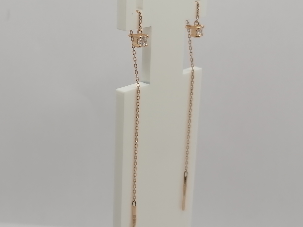 СЕРЬГИ ПРОДЕВКИ с камнем (Au 585)