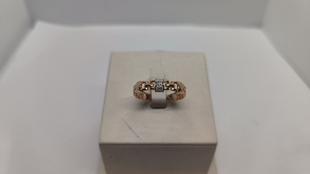 КОЛЬЦО С КАМНЯМИ (Au 585)