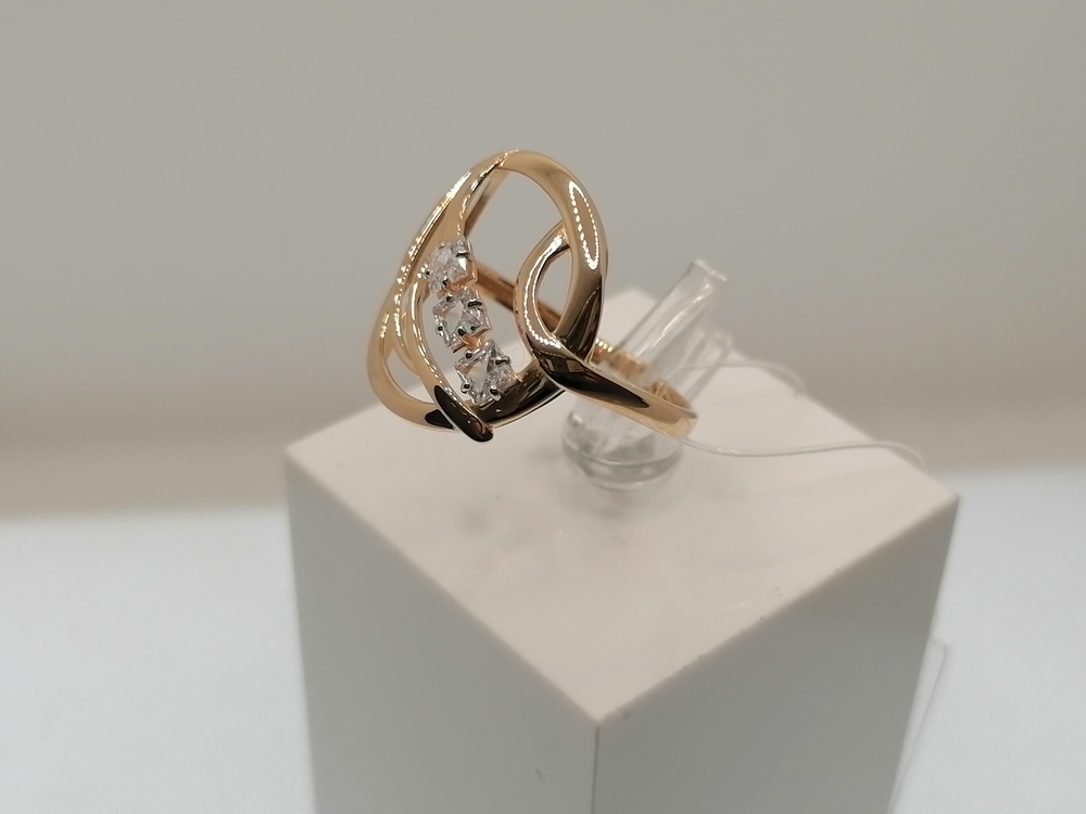 КОЛЬЦО С КАМНЯМИ (Au 585)