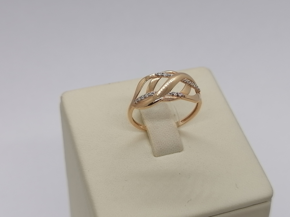 КОЛЬЦО С КАМНЯМИ (Au 585)