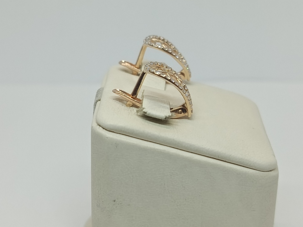 СКМИ585 СЕРЬГИ С КАМНЯМИ (Au 585)