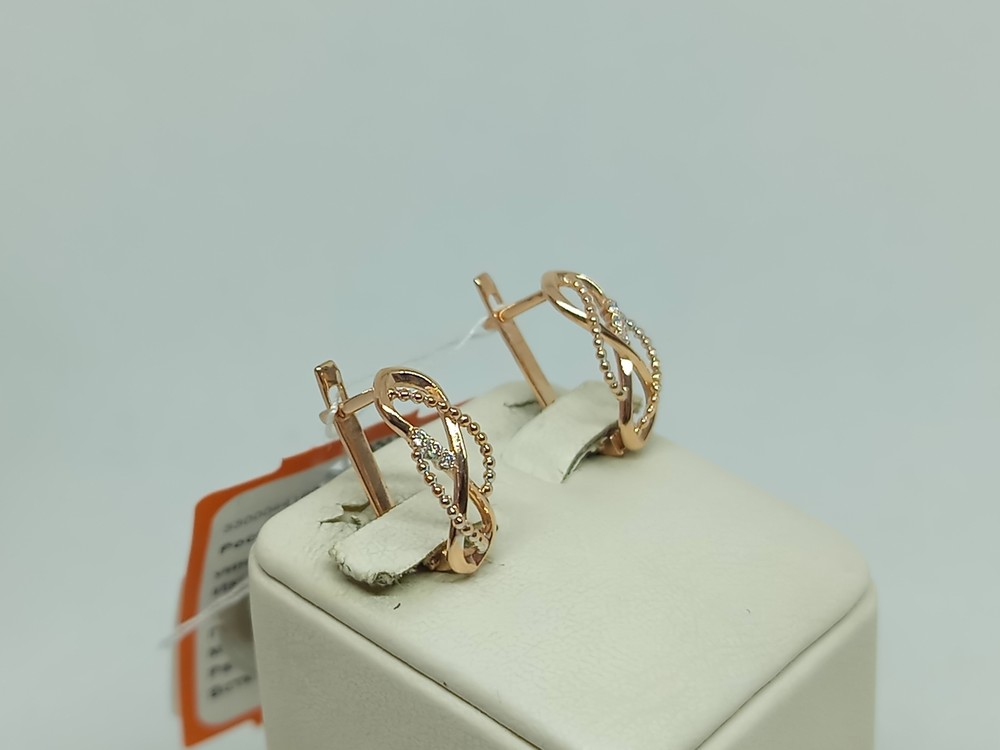 СКМИ585 СЕРЬГИ С КАМНЯМИ (Au 585)