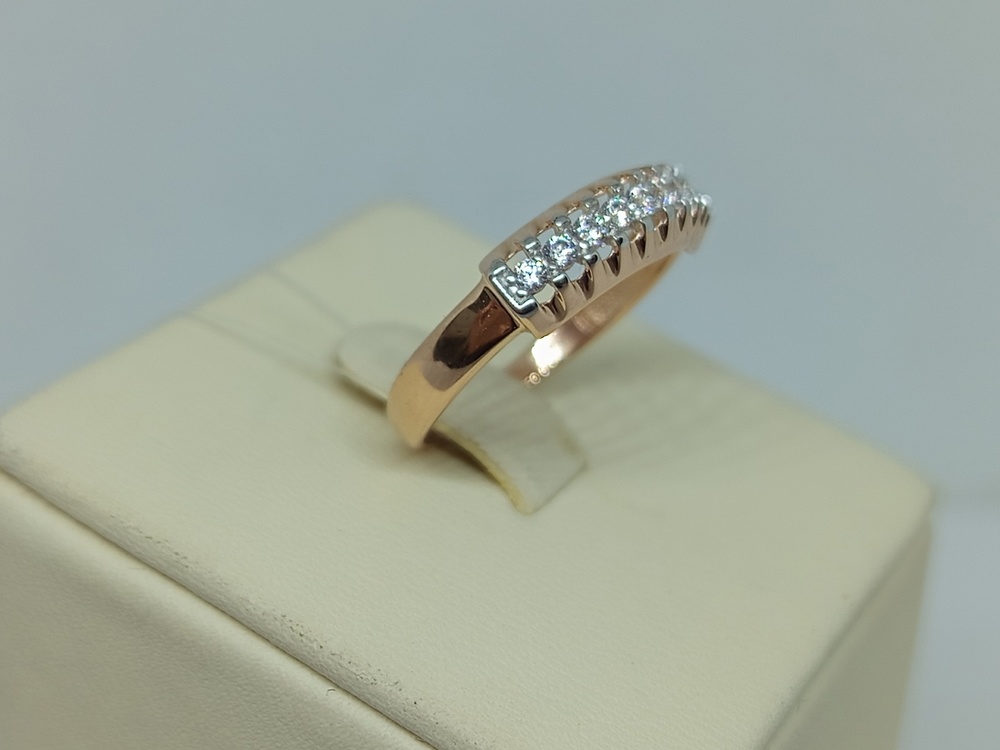 КОЛЬЦО С КАМНЯМИ (Au 585)