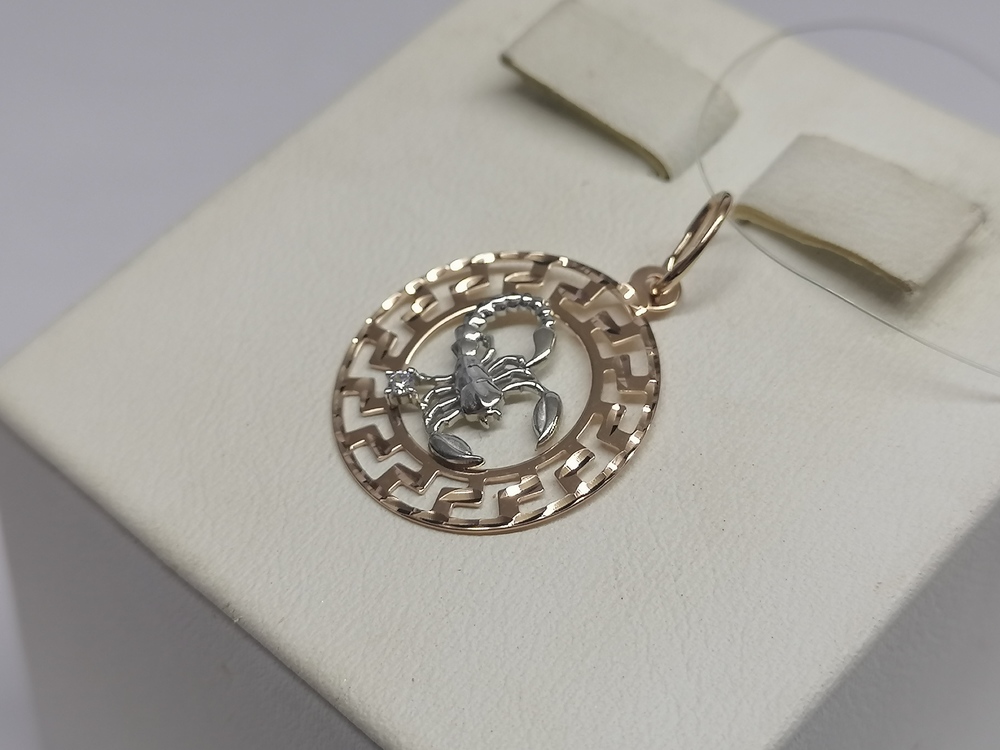 П1427110 ПОДВЕСКА ЗНАК ЗОДИАКА СКОРПИОН (Au 585)