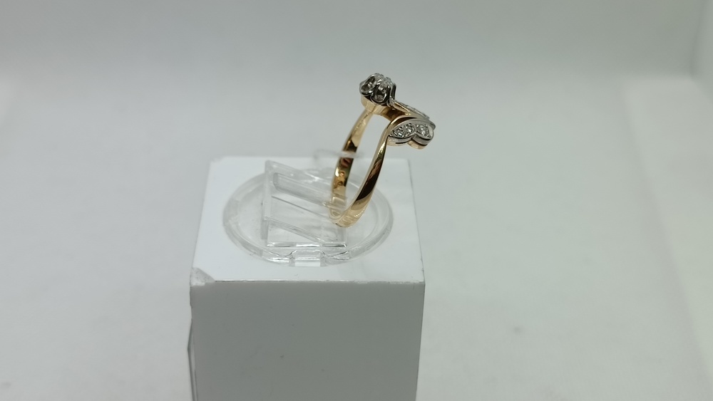 КОЛЬЦО БРИЛЛИАНТ Au 750