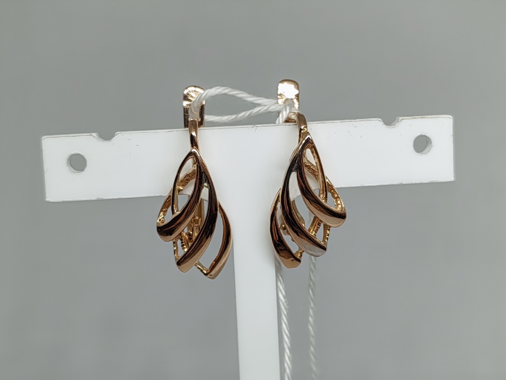 СБКМ585 СЕРЬГИ БЕЗ КАМНЯ (Au 585)