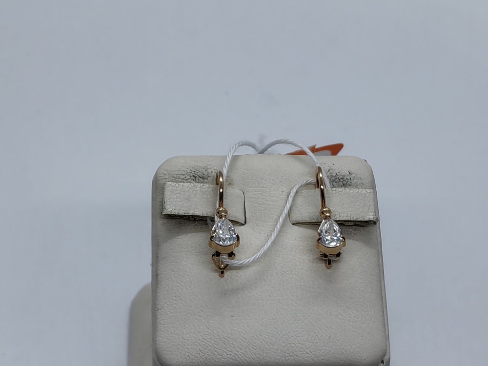 СЕРЬГИ С КАМНЕМ (Au 585)