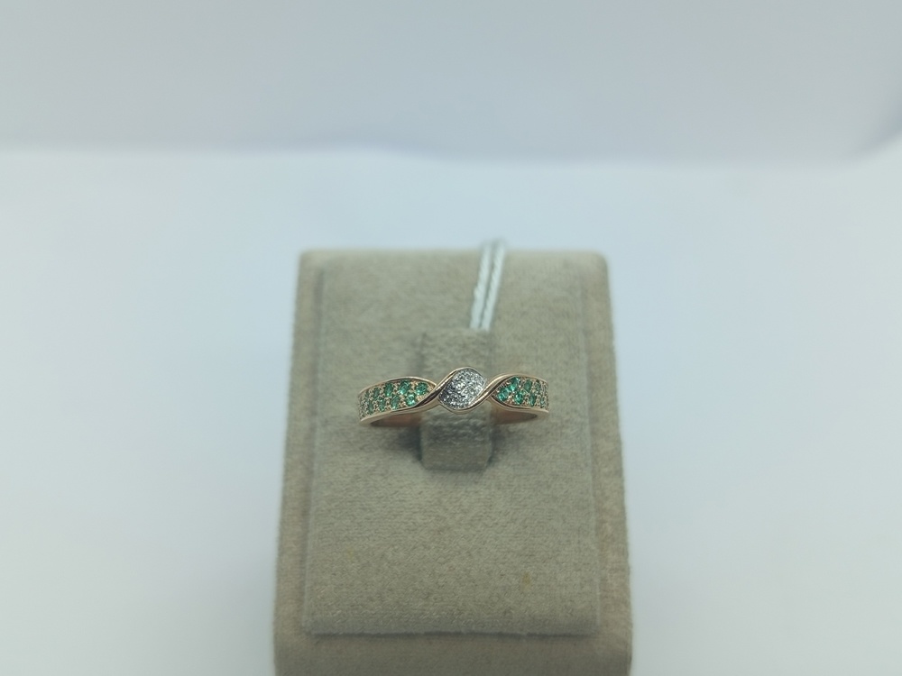 КОЛКМИ585 КОЛЬЦО С КАМНЯМИ (Au 585)