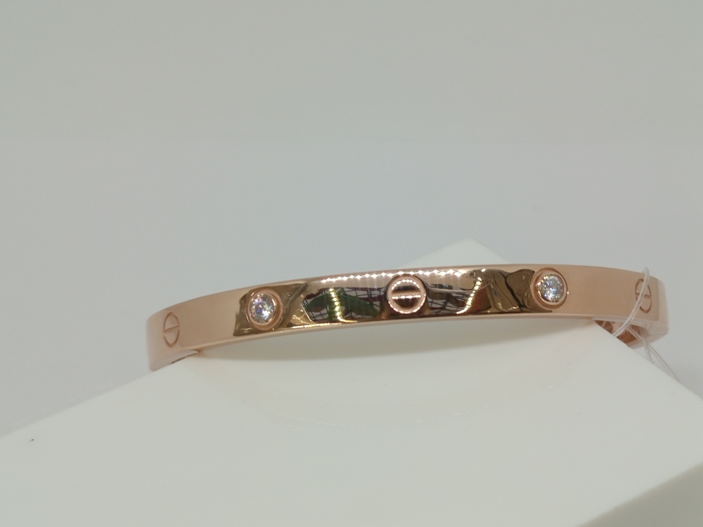 БРАСЛЕТ ЖЕСТКИЙ с камнями (Au 585)